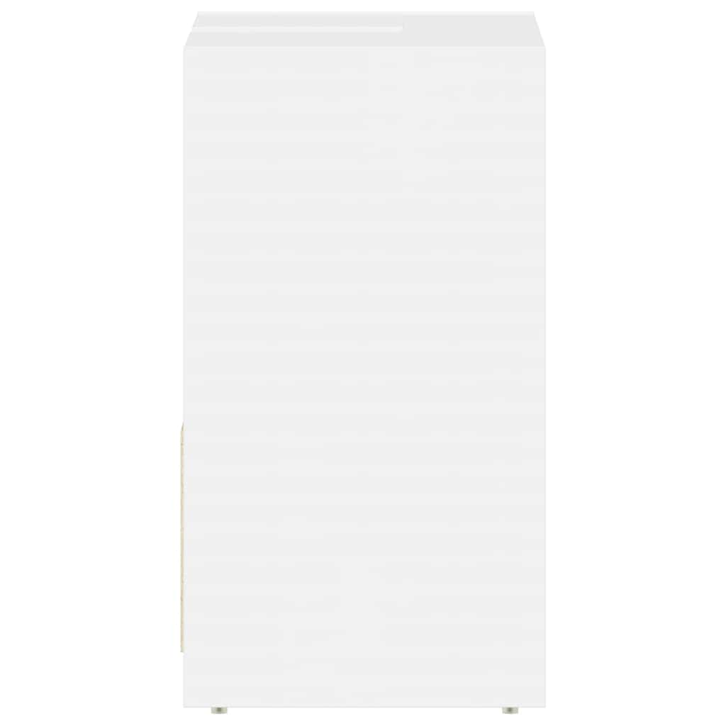 vidaXL Dulap de baie, alb extralucios, 60x33x61 cm, lemn prelucrat vidaXL Dulap de baie, alb extralucios, 60x33x61 cm, lemn prelucrat