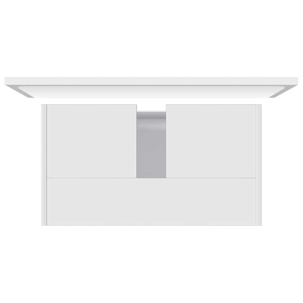 vidaXL Set mobilier de baie, alb, lemn prelucrat