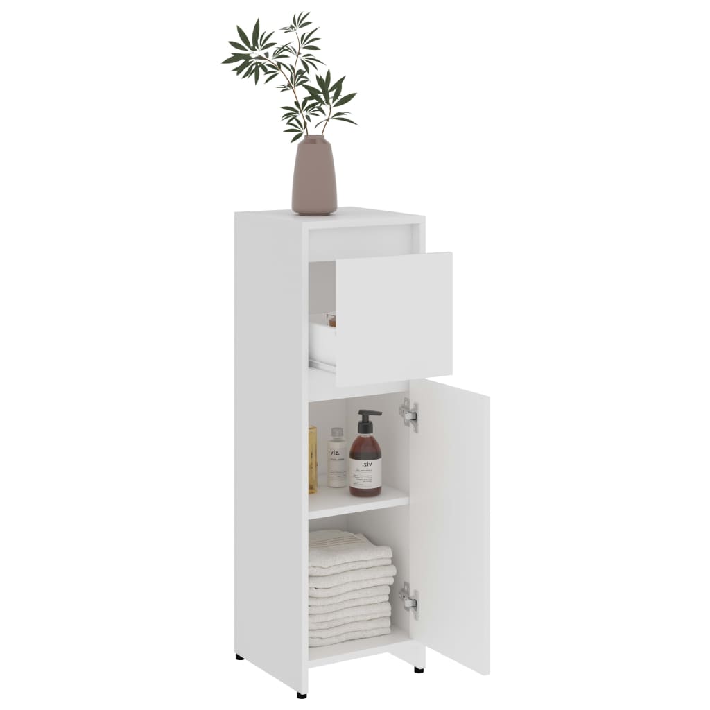 vidaXL Dulap de baie, alb, 30x30x95 cm, lemn prelucrat