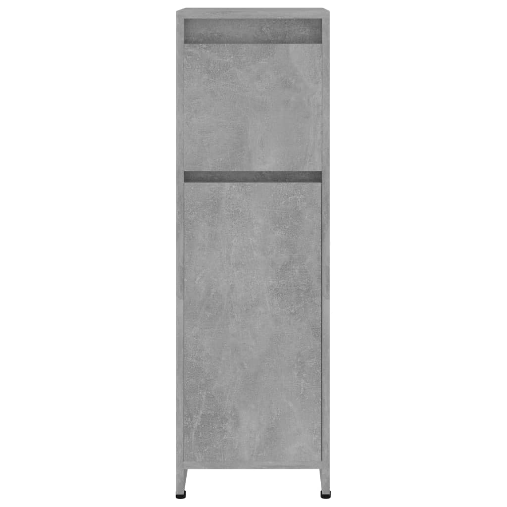 vidaXL Dulap de baie, gri beton, 30x30x95 cm, lemn prelucrat