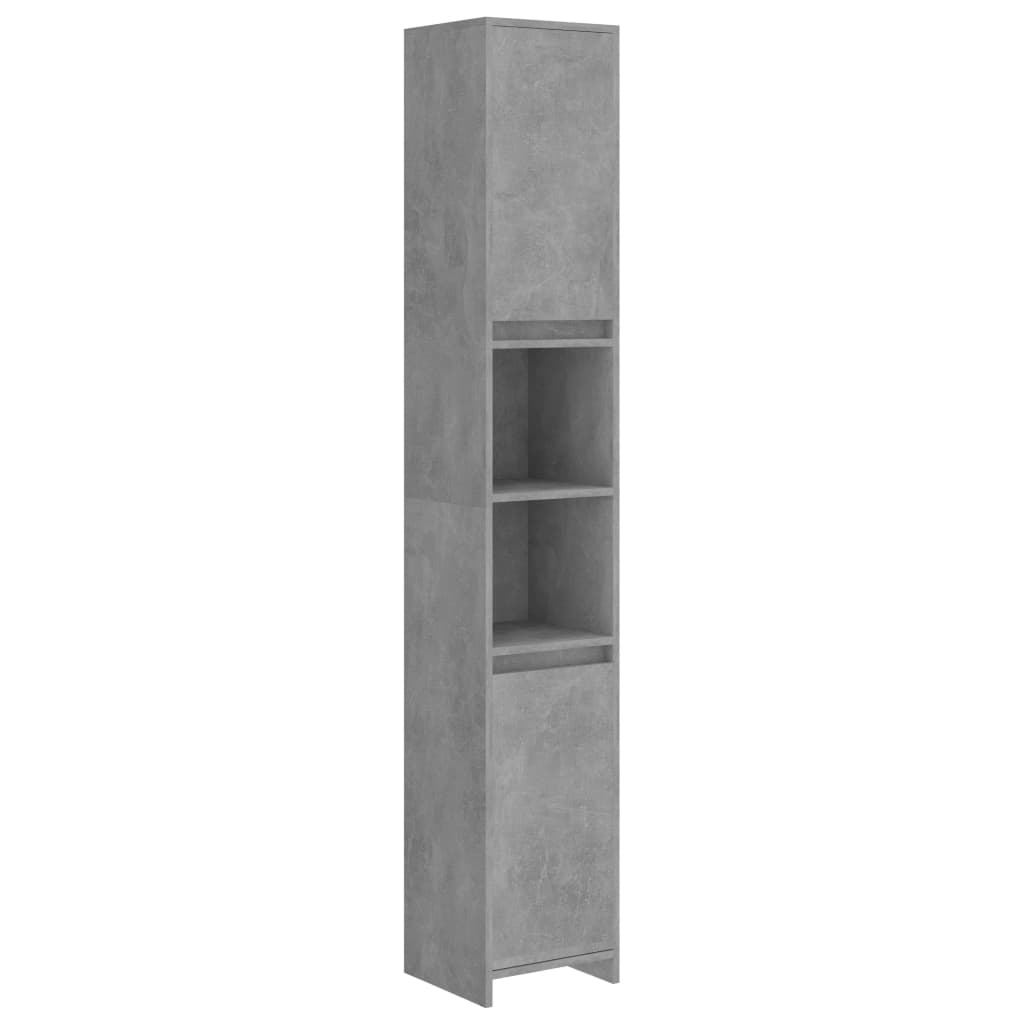 vidaXL Dulap de baie, gri beton, 30x30x183,5 cm, lemn prelucrat