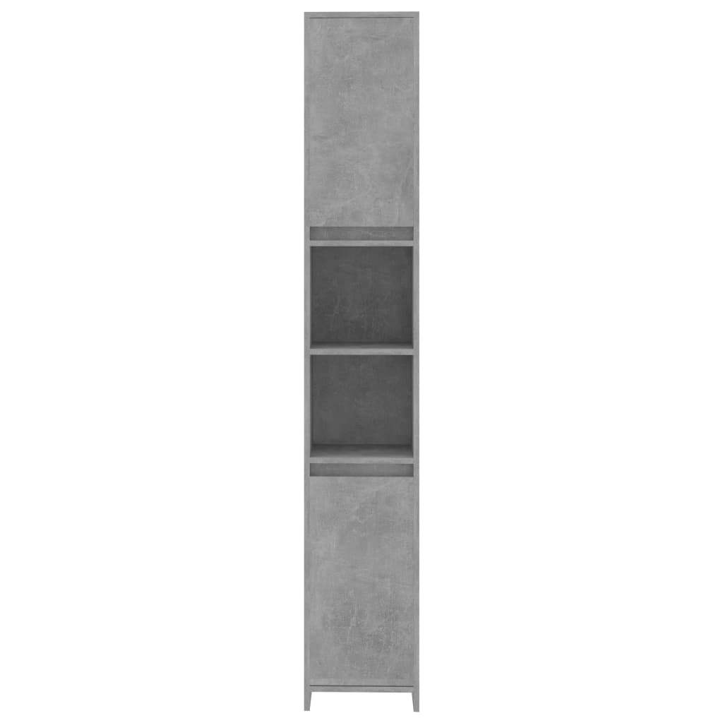 vidaXL Dulap de baie, gri beton, 30x30x183,5 cm, lemn prelucrat