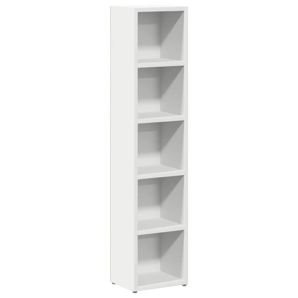 vidaXL Dulapuri CD-uri, 2 buc., alb, 21 x 16 x 93,5 cm, PAL