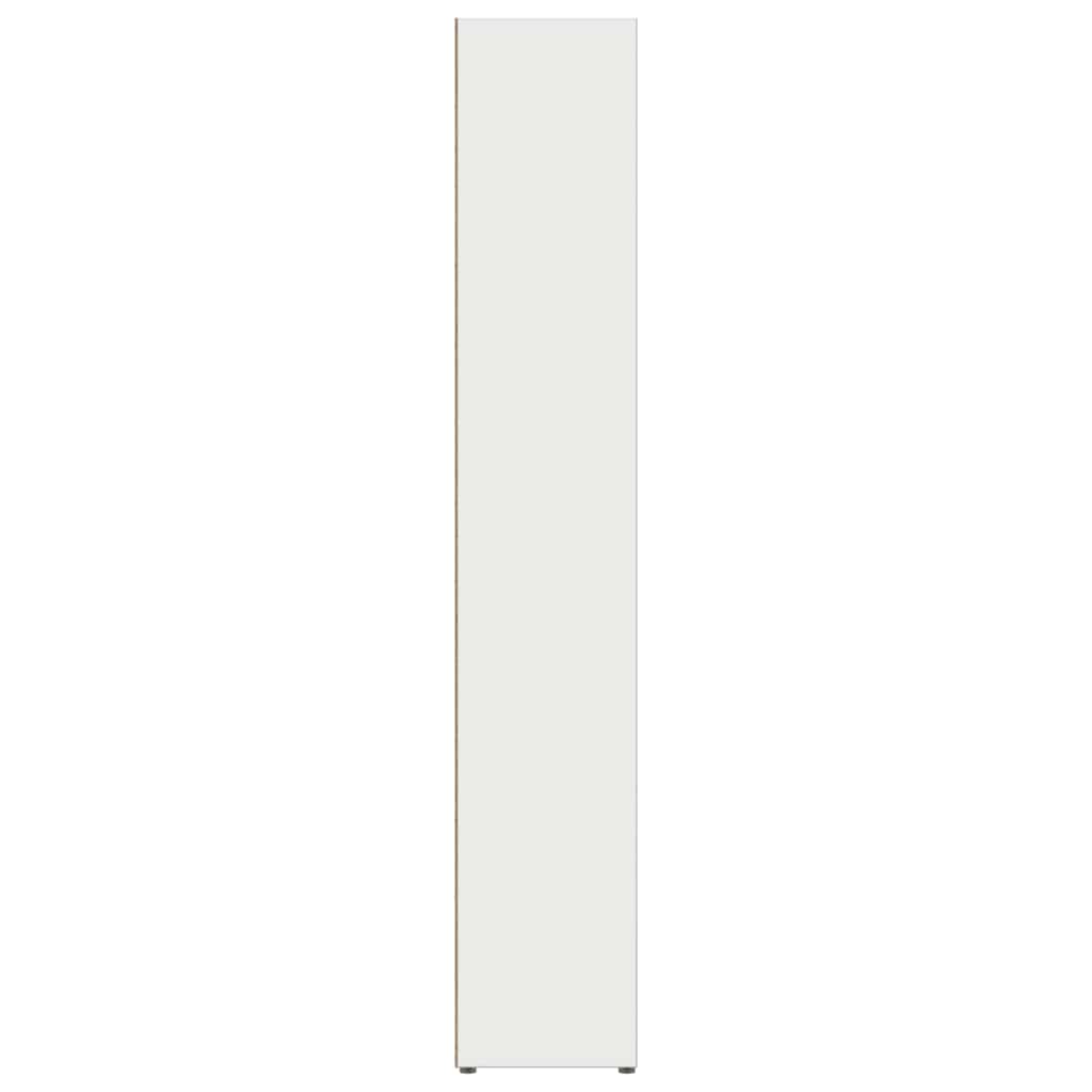 vidaXL Dulapuri CD-uri, 2 buc., alb, 21 x 16 x 93,5 cm, PAL