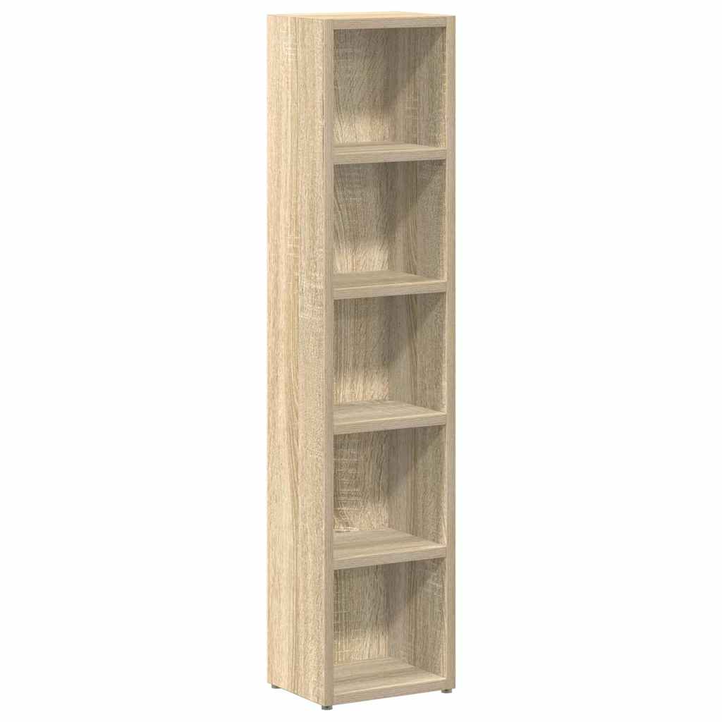 vidaXL Dulapuri CD-uri, 2 buc., stejar Sonoma, 21x16x93,5 cm, PAL