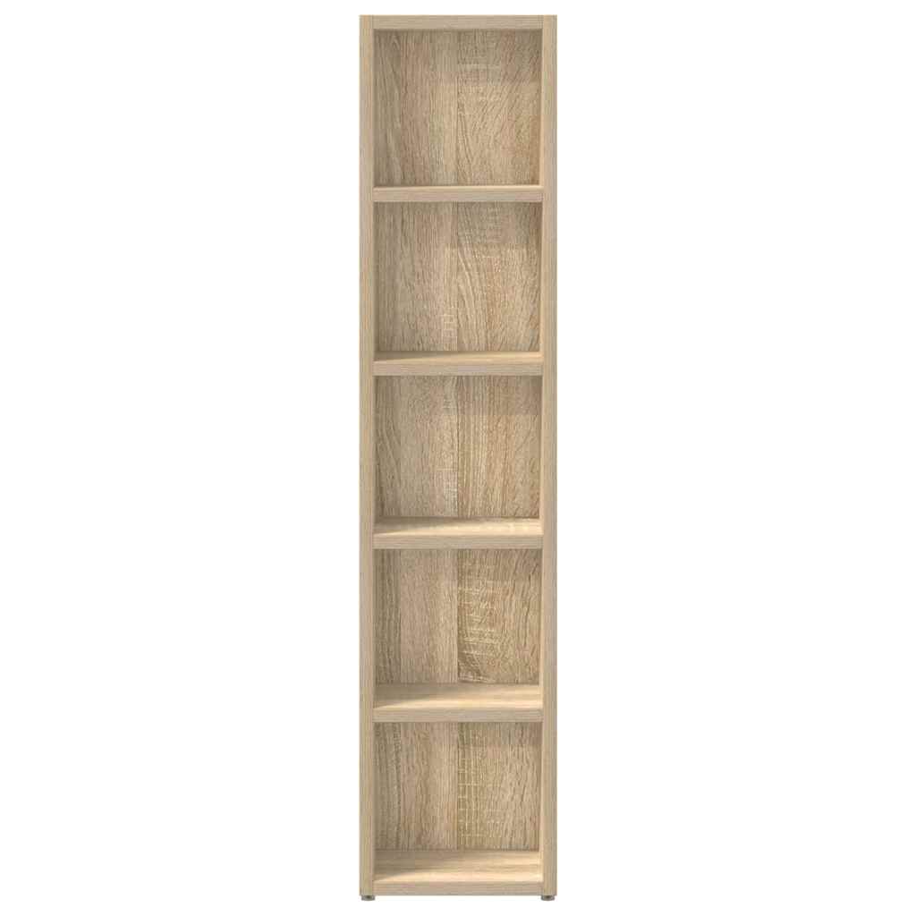 vidaXL Dulapuri CD-uri, 2 buc., stejar Sonoma, 21x16x93,5 cm, PAL