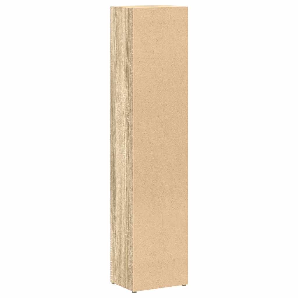 vidaXL Dulapuri CD-uri, 2 buc., stejar Sonoma, 21x16x93,5 cm, PAL