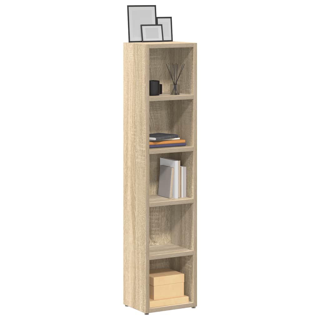 vidaXL Dulapuri CD-uri, 2 buc., stejar Sonoma, 21x16x93,5 cm, PAL