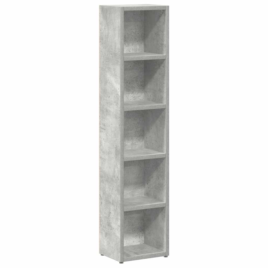 vidaXL Dulapuri CD-uri, 2 buc., gri beton, 21 x 16 x 93,5 cm, PAL