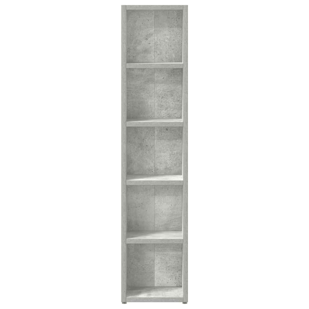 vidaXL Dulapuri CD-uri, 2 buc., gri beton, 21 x 16 x 93,5 cm, PAL