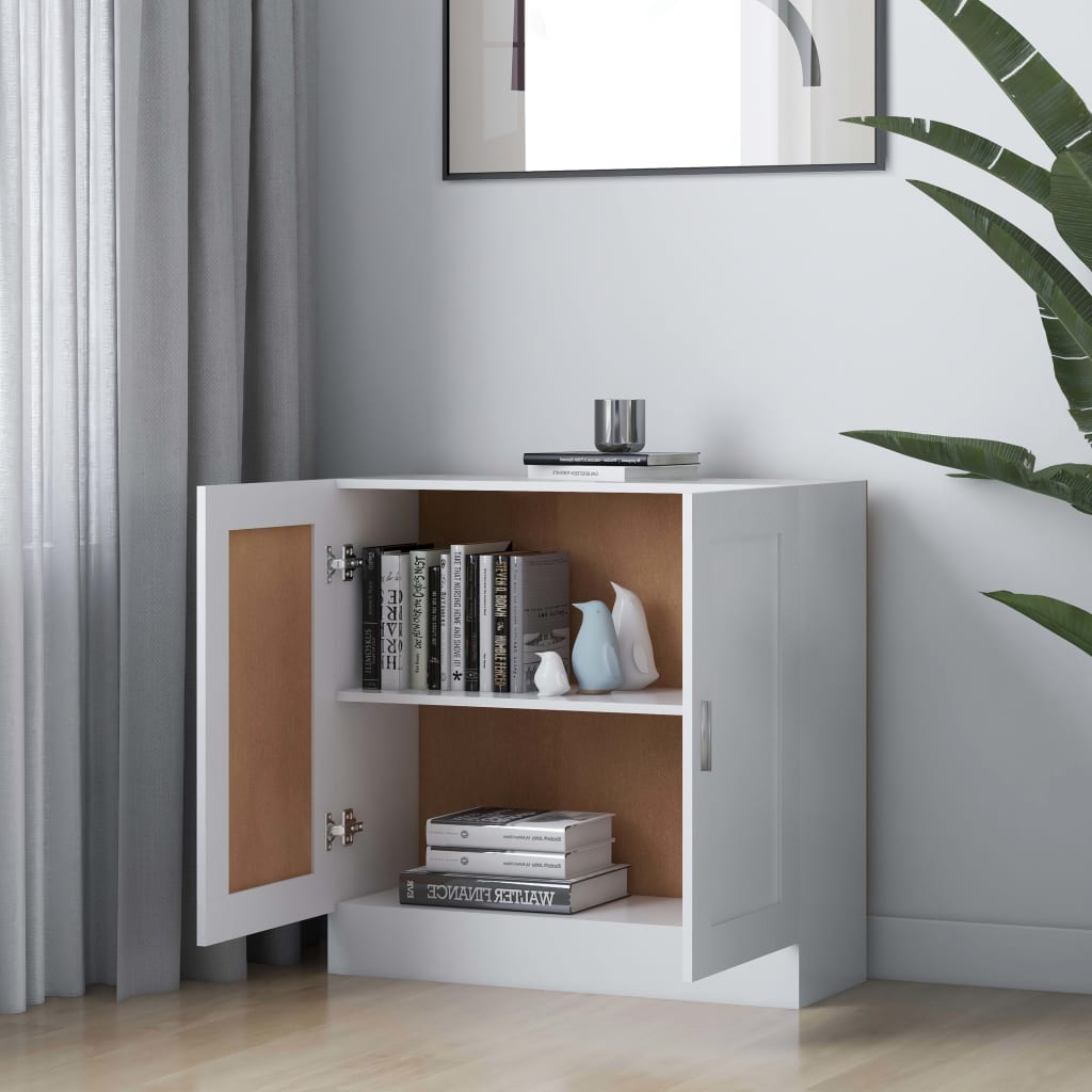 vidaXL Bibliotecă, alb, 82,5x30,5x80 cm, lemn prelucrat vidaXL Bibliotecă, alb, 82,5x30,5x80 cm, lemn prelucrat