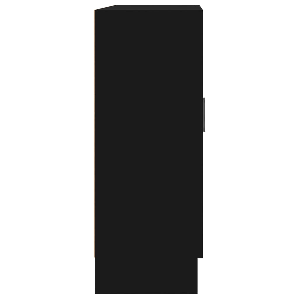 vidaXL Bibliotecă, negru, 82,5x30,5x80 cm, lemn prelucrat vidaXL Bibliotecă, negru, 82,5x30,5x80 cm, lemn prelucrat