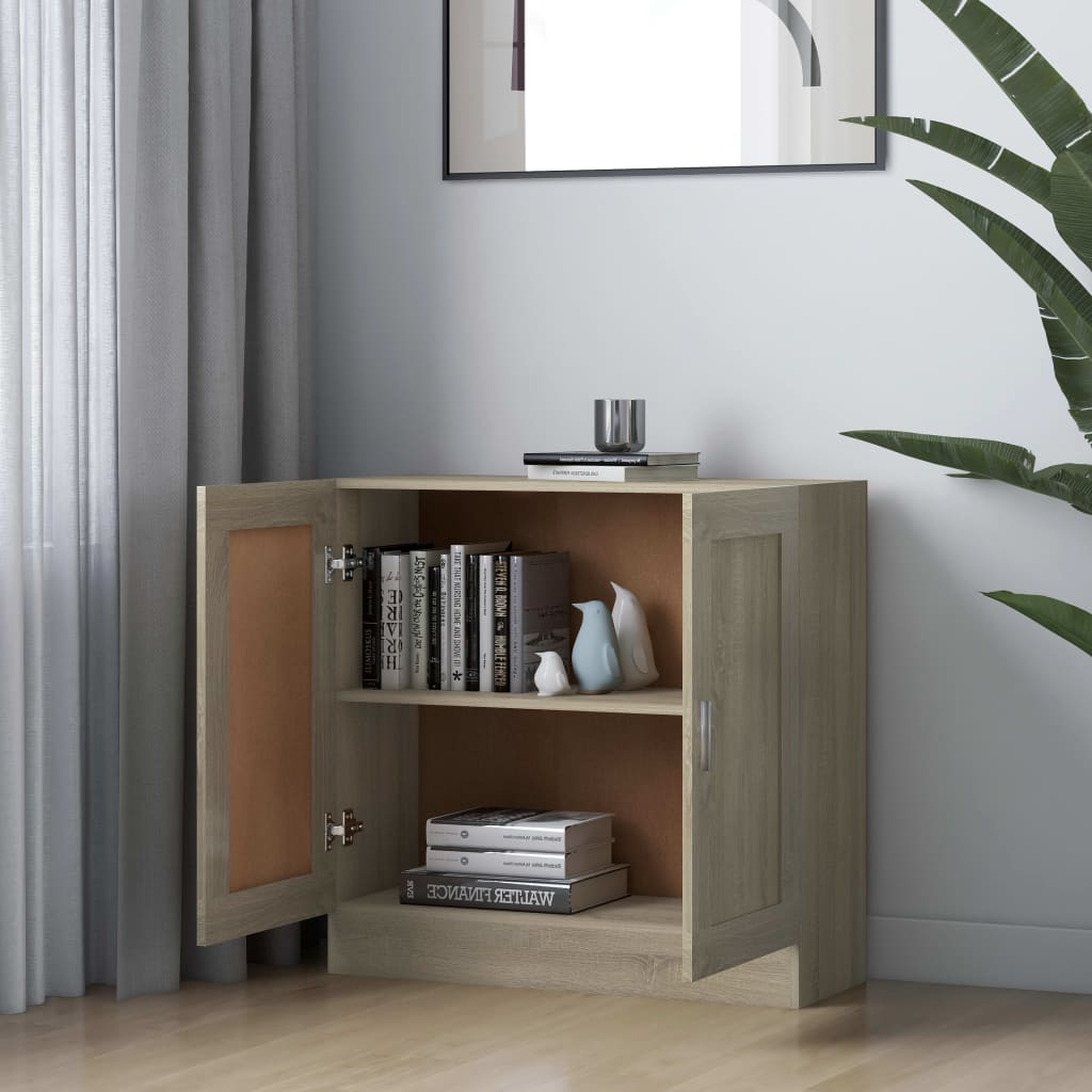 vidaXL Bibliotecă, stejar Sonoma, 82,5x30,5x80 cm, lemn prelucrat vidaXL Bibliotecă, stejar Sonoma, 82,5x30,5x80 cm, lemn prelucrat