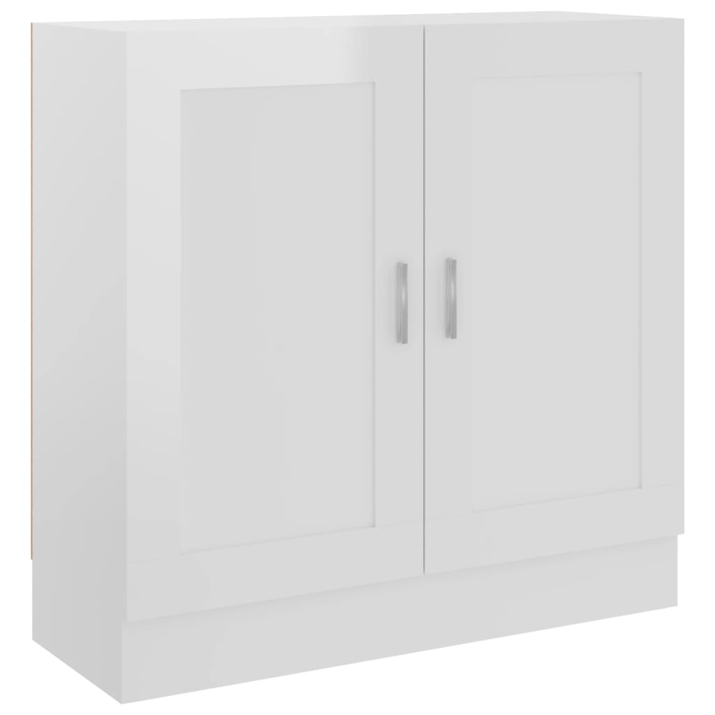 vidaXL Bibliotecă, alb extralucios, 82,5x30,5x80 cm, lemn prelucrat vidaXL Bibliotecă, alb extralucios, 82,5x30,5x80 cm, lemn prelucrat