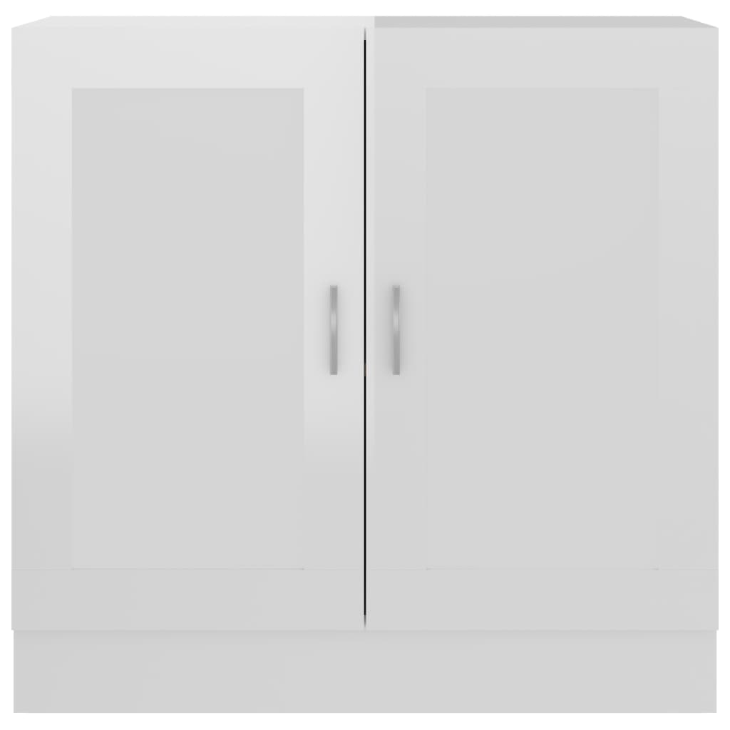 vidaXL Bibliotecă, alb extralucios, 82,5x30,5x80 cm, lemn prelucrat vidaXL Bibliotecă, alb extralucios, 82,5x30,5x80 cm, lemn prelucrat