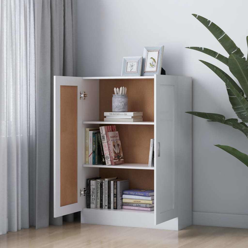 vidaXL Bibliotecă, alb, 82,5 x 30,5 x 115 cm, lemn prelucrat vidaXL Bibliotecă, alb, 82,5 x 30,5 x 115 cm, lemn prelucrat