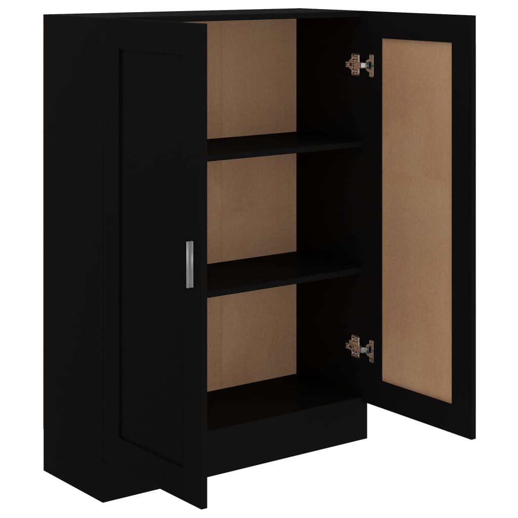 vidaXL Bibliotecă, negru, 82,5 x 30,5 x 115 cm, lemn prelucrat vidaXL Bibliotecă, negru, 82,5 x 30,5 x 115 cm, lemn prelucrat