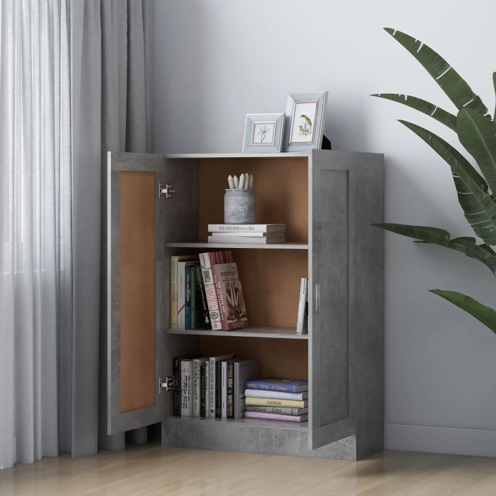 vidaXL Bibliotecă, gri beton, 82,5 x 30,5 x 115 cm, lemn prelucrat vidaXL Bibliotecă, gri beton, 82,5 x 30,5 x 115 cm, lemn prelucrat