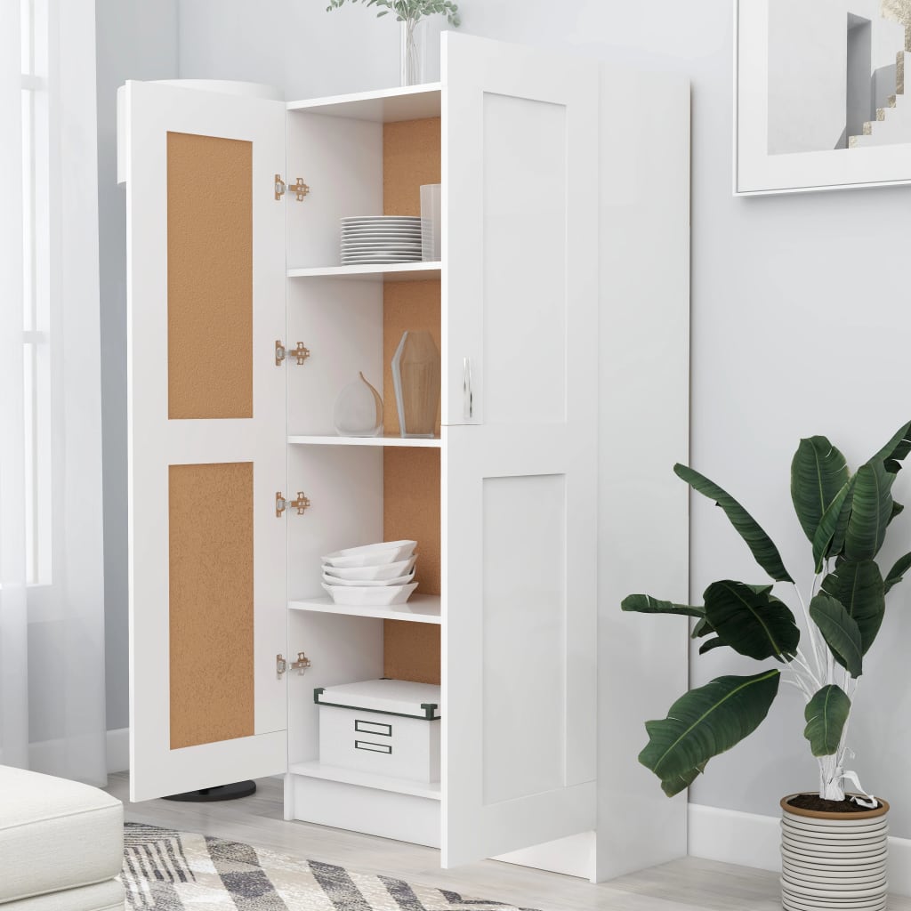 vidaXL Bibliotecă, alb, 82,5 x 30,5 x 150 cm, lemn prelucrat vidaXL Bibliotecă, alb, 82,5 x 30,5 x 150 cm, lemn prelucrat