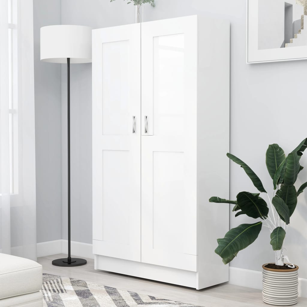 vidaXL Bibliotecă, alb, 82,5 x 30,5 x 150 cm, lemn prelucrat vidaXL Bibliotecă, alb, 82,5 x 30,5 x 150 cm, lemn prelucrat