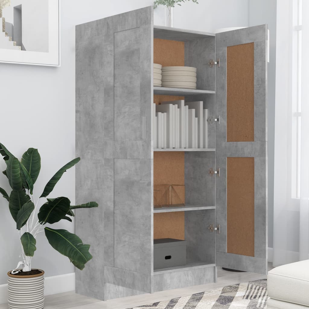 vidaXL Bibliotecă, gri beton, 82,5 x 30,5 x 150 cm, lemn prelucrat vidaXL Bibliotecă, gri beton, 82,5 x 30,5 x 150 cm, lemn prelucrat