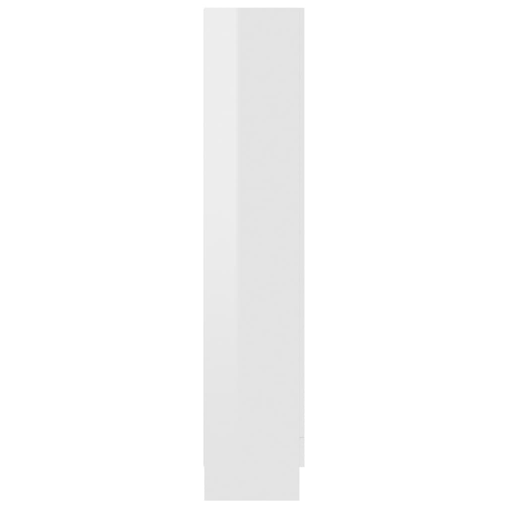 vidaXL Bibliotecă, alb extralucios, 82,5x30,5x150 cm, lemn prelucrat vidaXL Bibliotecă, alb extralucios, 82,5x30,5x150 cm, lemn prelucrat