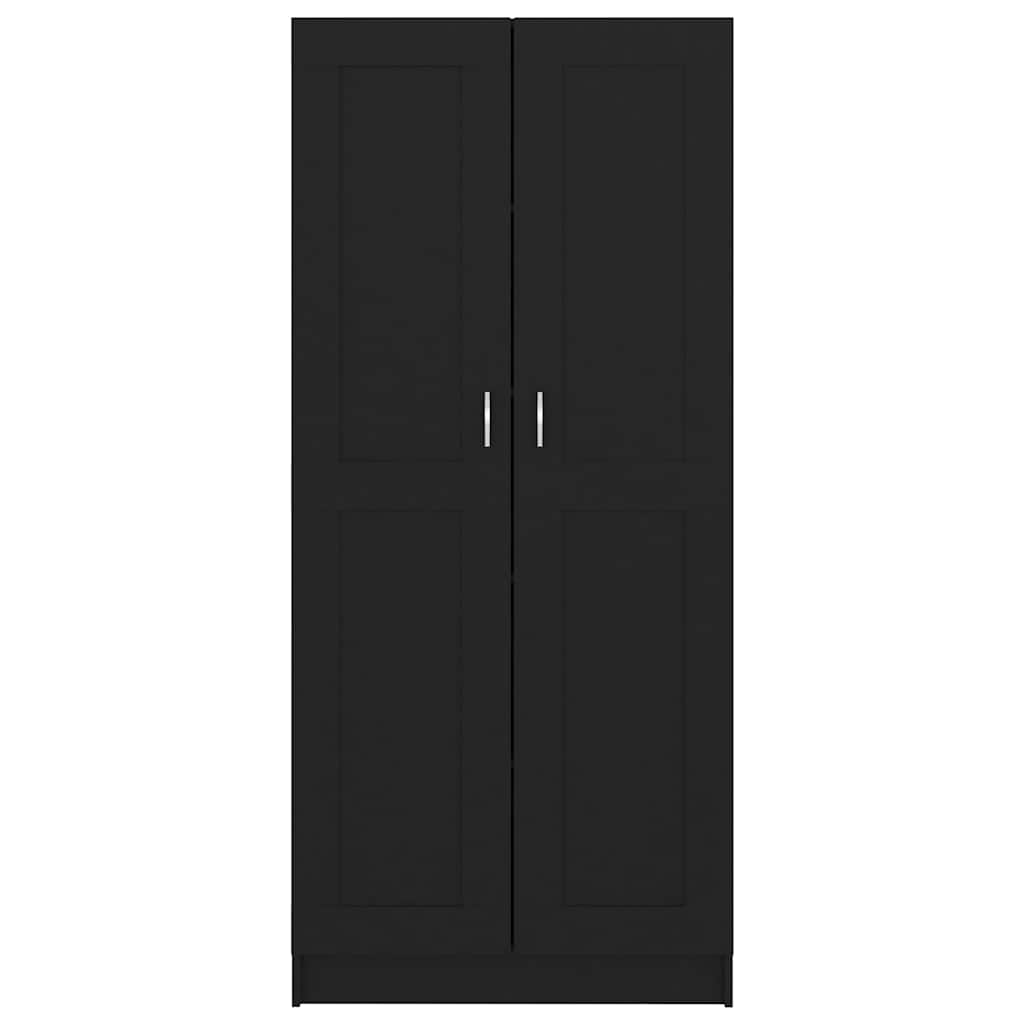 vidaXL Bibliotecă, negru, 82,5x30,5x185,5 cm, lemn prelucrat vidaXL Bibliotecă, negru, 82,5x30,5x185,5 cm, lemn prelucrat
