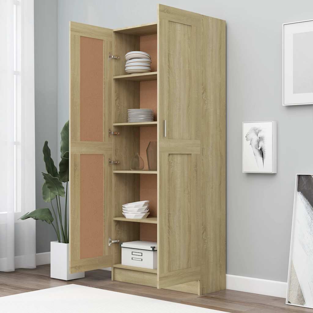 vidaXL Bibliotecă, stejar sonoma, 82,5x30,5x185,5 cm, lemn prelucrat vidaXL Bibliotecă, stejar sonoma, 82,5x30,5x185,5 cm, lemn prelucrat