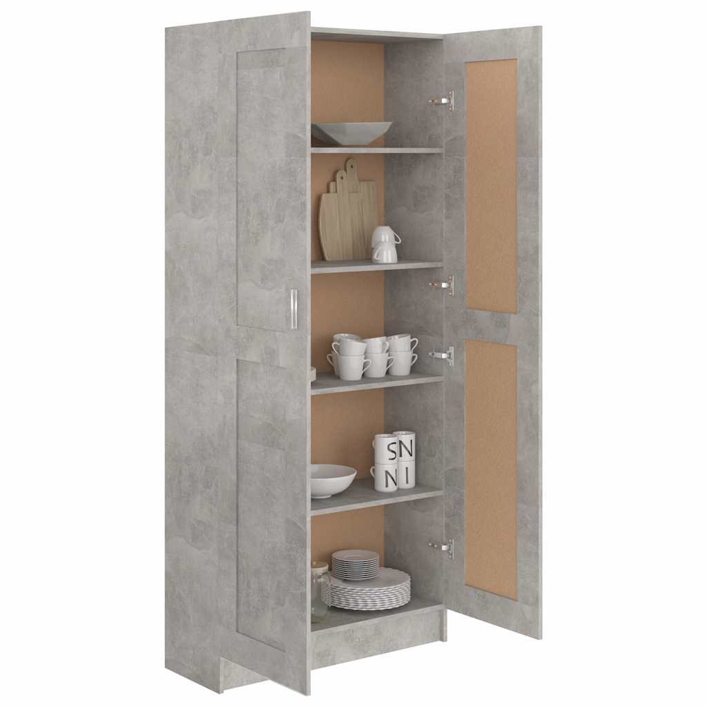 vidaXL Bibliotecă, gri beton, 82,5 x 30,5 x 185,5 cm, lemn prelucrat vidaXL Bibliotecă, gri beton, 82,5 x 30,5 x 185,5 cm, lemn prelucrat