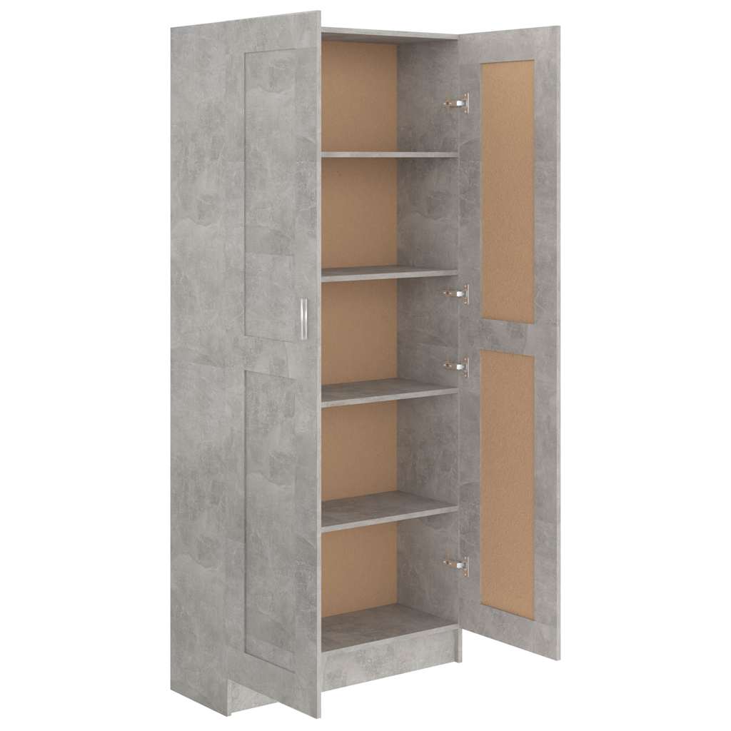 vidaXL Bibliotecă, gri beton, 82,5 x 30,5 x 185,5 cm, lemn prelucrat vidaXL Bibliotecă, gri beton, 82,5 x 30,5 x 185,5 cm, lemn prelucrat