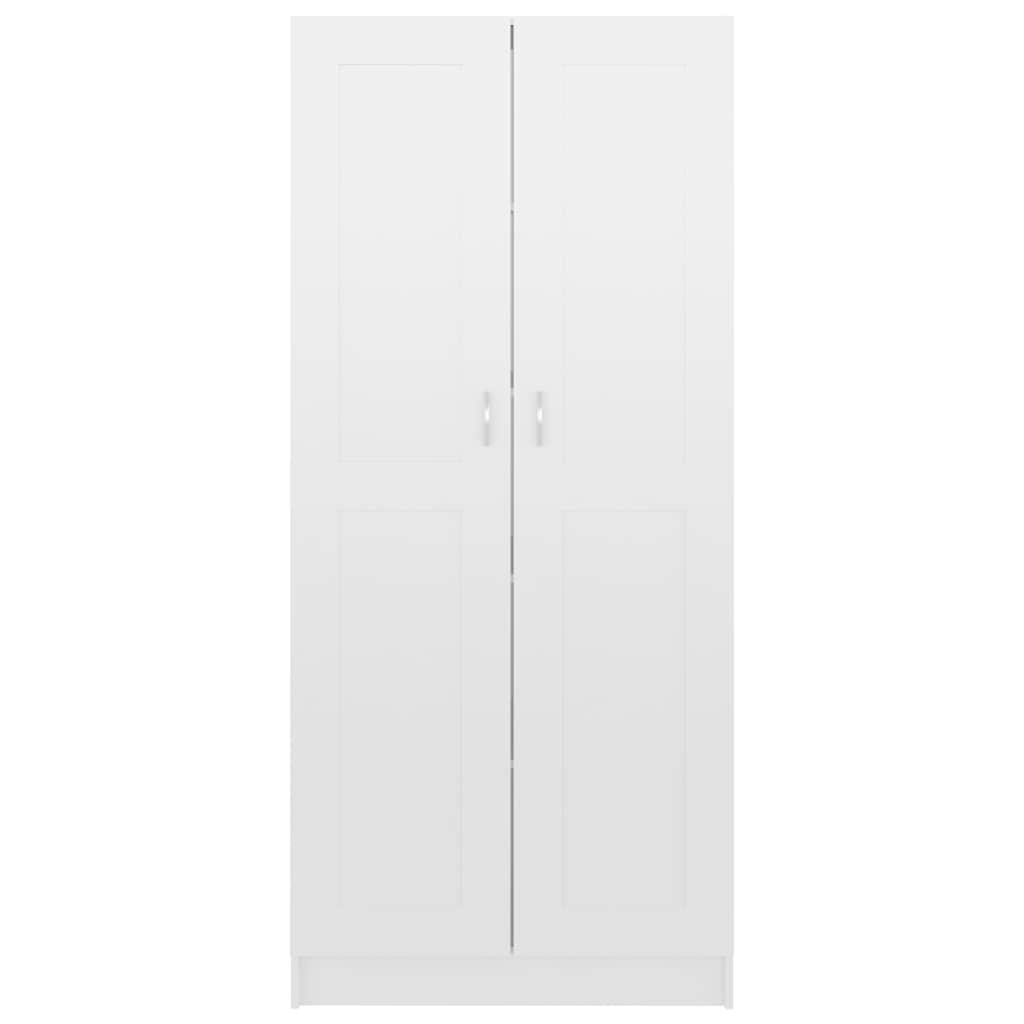 vidaXL Bibliotecă, alb extralucios, 82,5x30,5x185,5 cm, lemn prelucrat