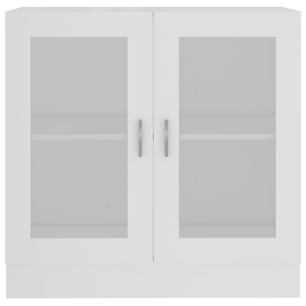 vidaXL Dulap cu vitrină, alb, 82,5 x 30,5 x 80 cm, lemn prelucrat vidaXL Dulap cu vitrină, alb, 82,5 x 30,5 x 80 cm, lemn prelucrat