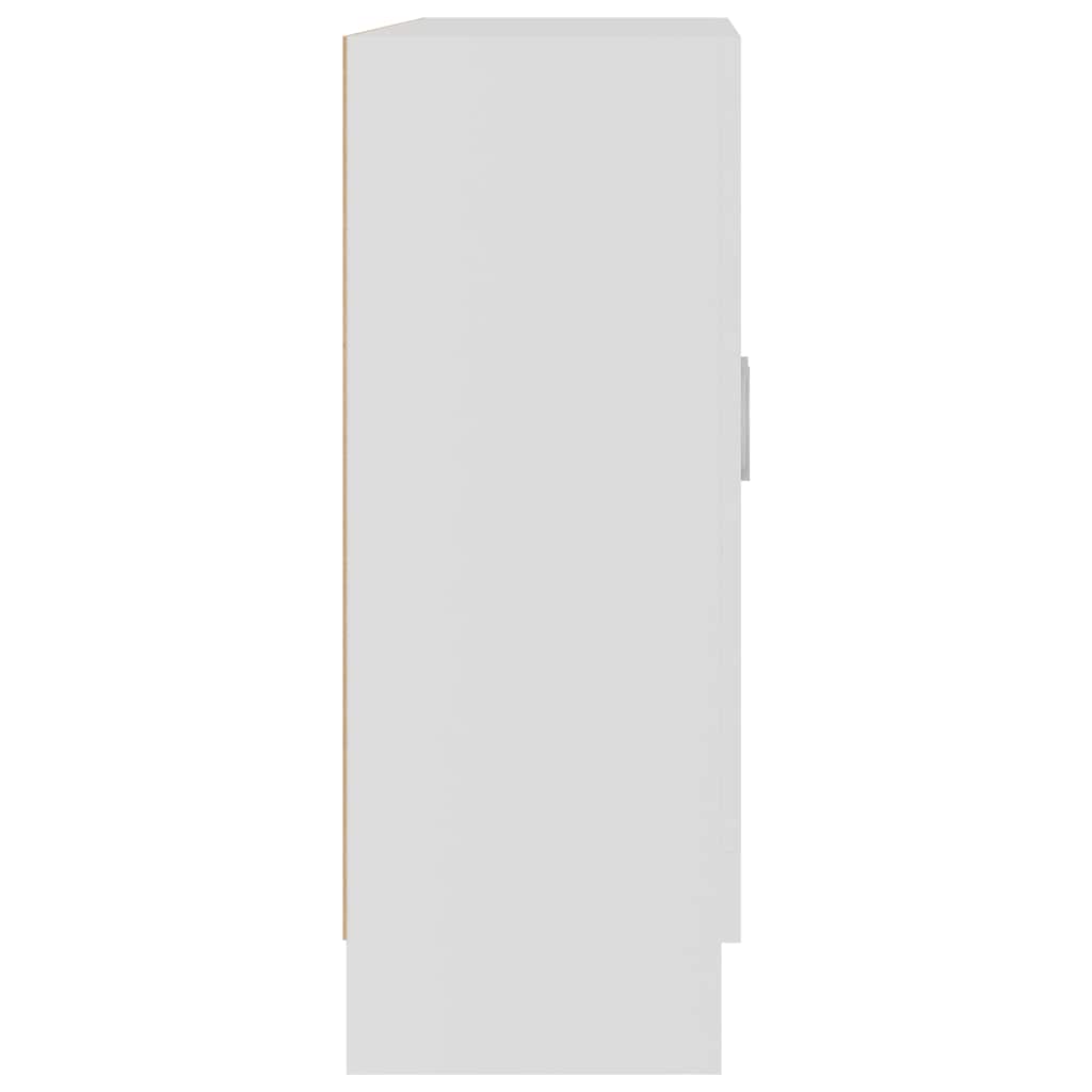 vidaXL Dulap cu vitrină, alb, 82,5 x 30,5 x 80 cm, lemn prelucrat vidaXL Dulap cu vitrină, alb, 82,5 x 30,5 x 80 cm, lemn prelucrat