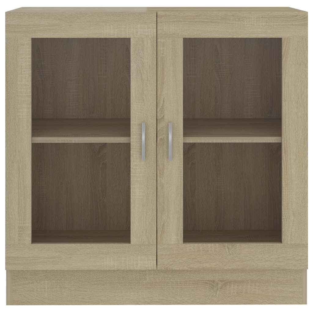 vidaXL Dulap cu vitrină, stejar sonoma 82,5x30,5x80 cm lemn prelucrat vidaXL Dulap cu vitrină, stejar sonoma 82,5x30,5x80 cm lemn prelucrat