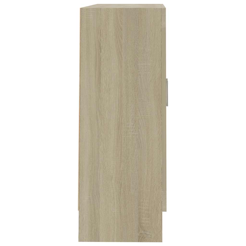 vidaXL Dulap cu vitrină, stejar sonoma 82,5x30,5x80 cm lemn prelucrat vidaXL Dulap cu vitrină, stejar sonoma 82,5x30,5x80 cm lemn prelucrat