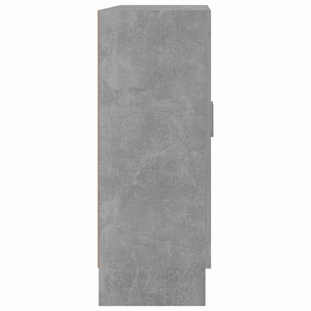 vidaXL Dulap cu vitrină, gri beton, 82,5x30,5x80 cm, lemn prelucrat vidaXL Dulap cu vitrină, gri beton, 82,5x30,5x80 cm, lemn prelucrat