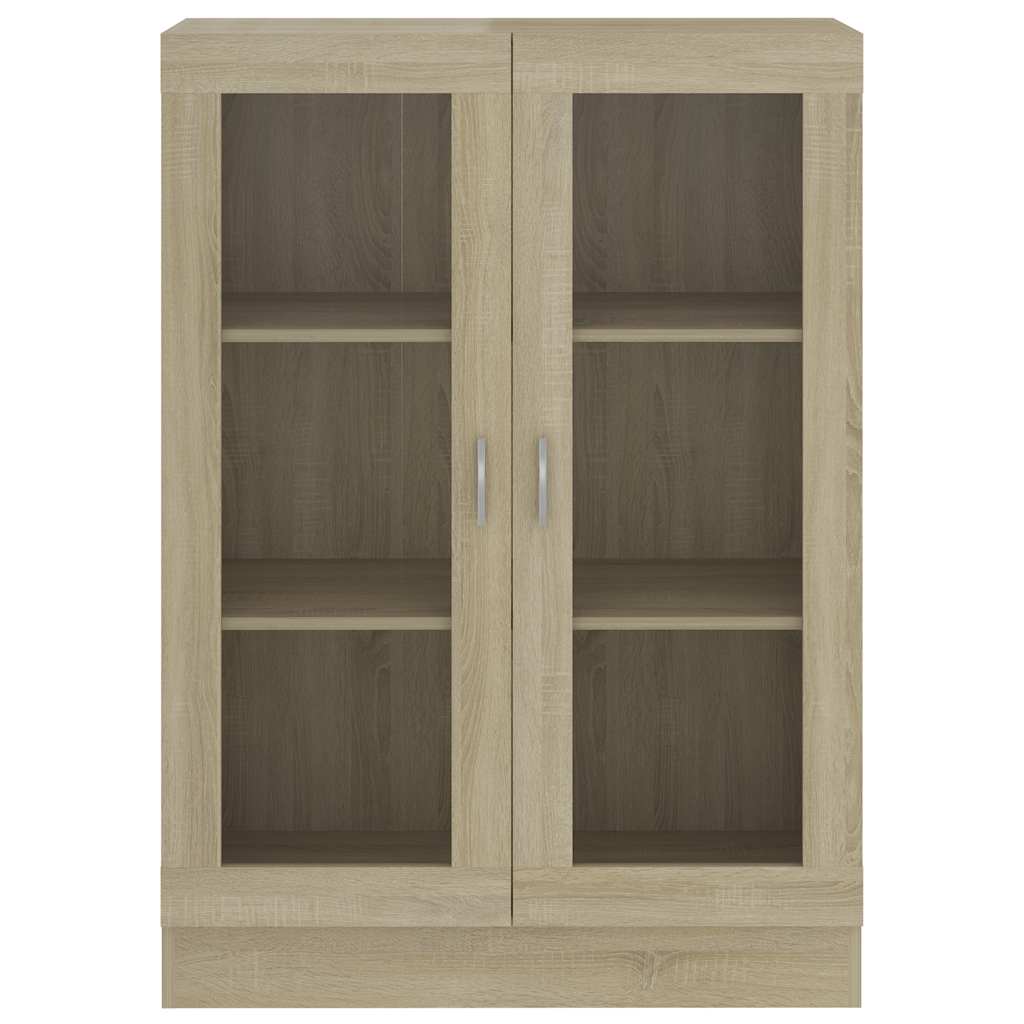 vidaXL Dulap cu vitrină stejar sonoma 82,5x30,5x115 cm lemn prelucrat vidaXL Dulap cu vitrină stejar sonoma 82,5x30,5x115 cm lemn prelucrat