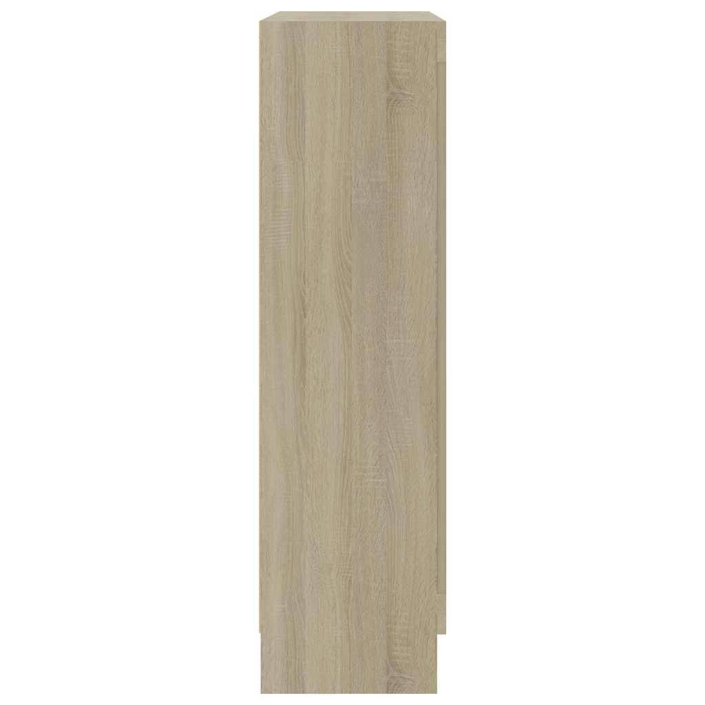 vidaXL Dulap cu vitrină stejar sonoma 82,5x30,5x115 cm lemn prelucrat vidaXL Dulap cu vitrină stejar sonoma 82,5x30,5x115 cm lemn prelucrat
