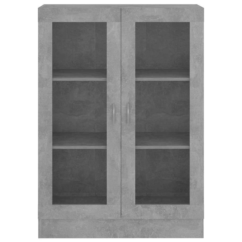 vidaXL Dulap cu vitrină, gri beton, 82,5x30,5x115 cm, lemn prelucrat vidaXL Dulap cu vitrină, gri beton, 82,5x30,5x115 cm, lemn prelucrat