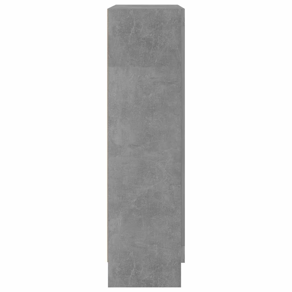 vidaXL Dulap cu vitrină, gri beton, 82,5x30,5x115 cm, lemn prelucrat vidaXL Dulap cu vitrină, gri beton, 82,5x30,5x115 cm, lemn prelucrat