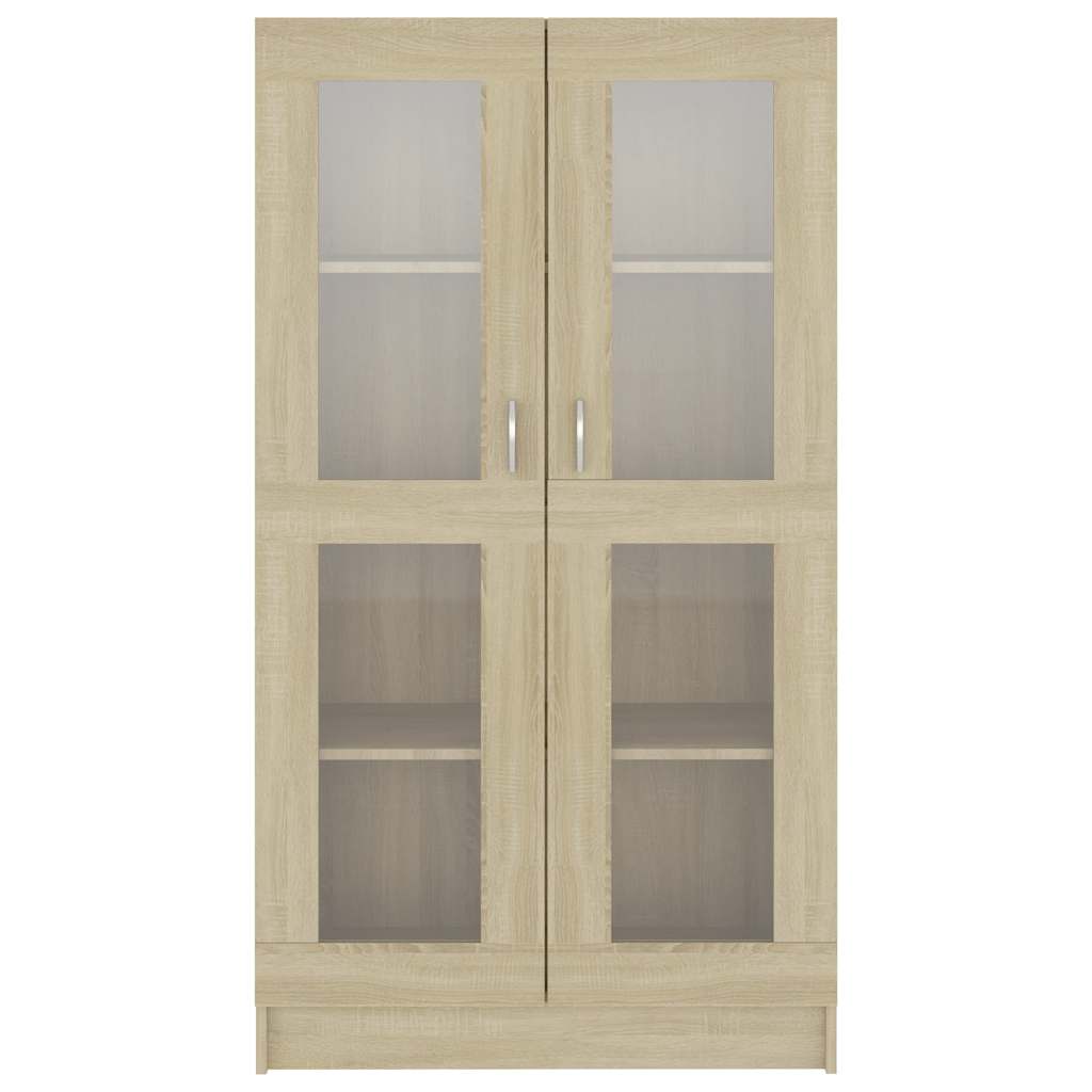 vidaXL Dulap cu vitrină stejar sonoma 82,5x30,5x150 cm, lemn prelucrat vidaXL Dulap cu vitrină stejar sonoma 82,5x30,5x150 cm, lemn prelucrat