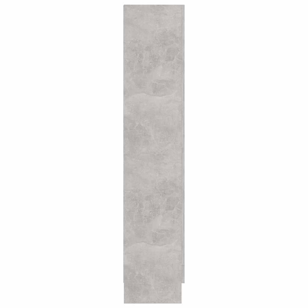 vidaXL Dulap cu vitrină, gri beton, 82,5x30,5x150 cm, lemn prelucrat vidaXL Dulap cu vitrină, gri beton, 82,5x30,5x150 cm, lemn prelucrat