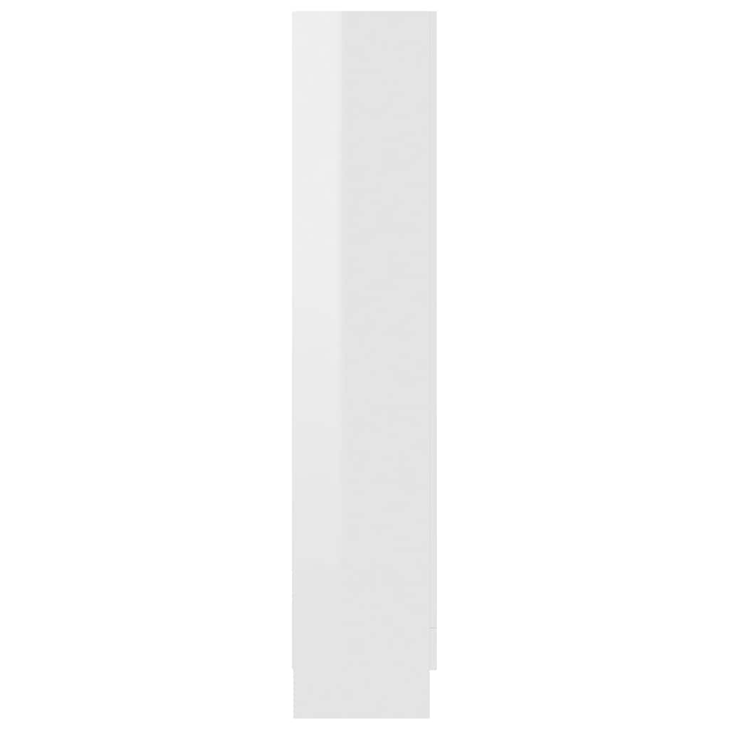 vidaXL Dulap vitrină, alb extralucios 82,5x30,5x150 cm lemn prelucrat