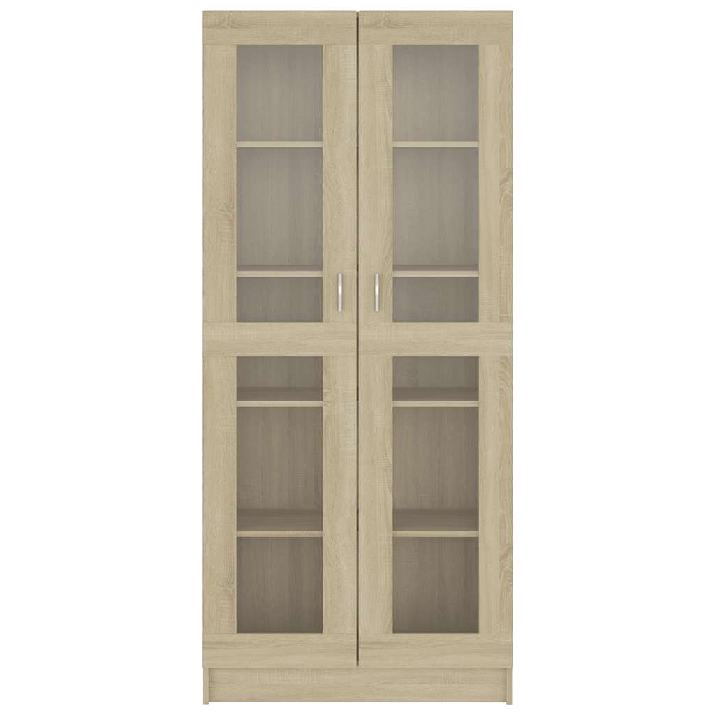 vidaXL Dulap vitrină, stejar sonoma 82,5x30,5x185,5 cm lemn prelucrat