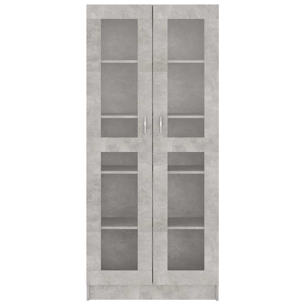 vidaXL Dulap cu vitrină, gri beton, 82,5x30,5x185,5 cm, lemn prelucrat vidaXL Dulap cu vitrină, gri beton, 82,5x30,5x185,5 cm, lemn prelucrat
