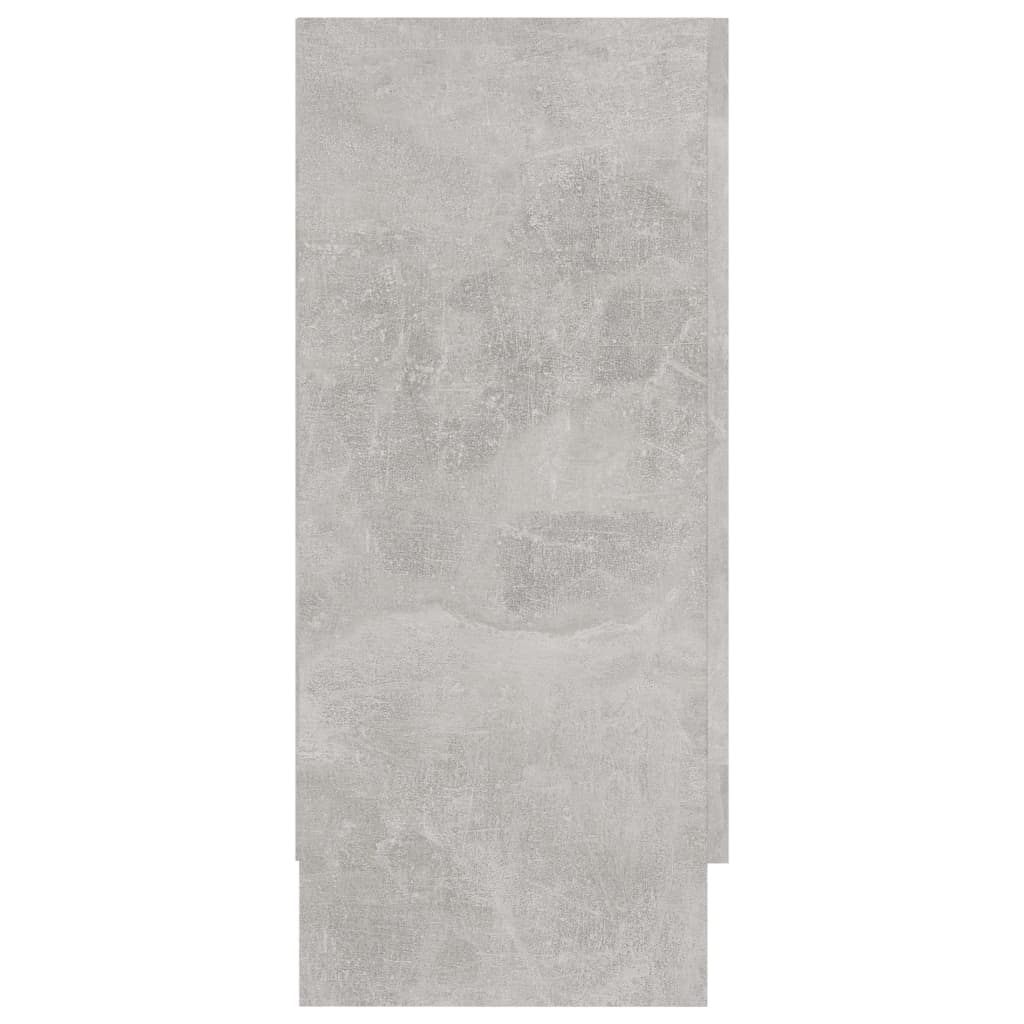 vidaXL Dulap cu vitrină, gri beton, 120x30,5x70 cm, lemn prelucrat