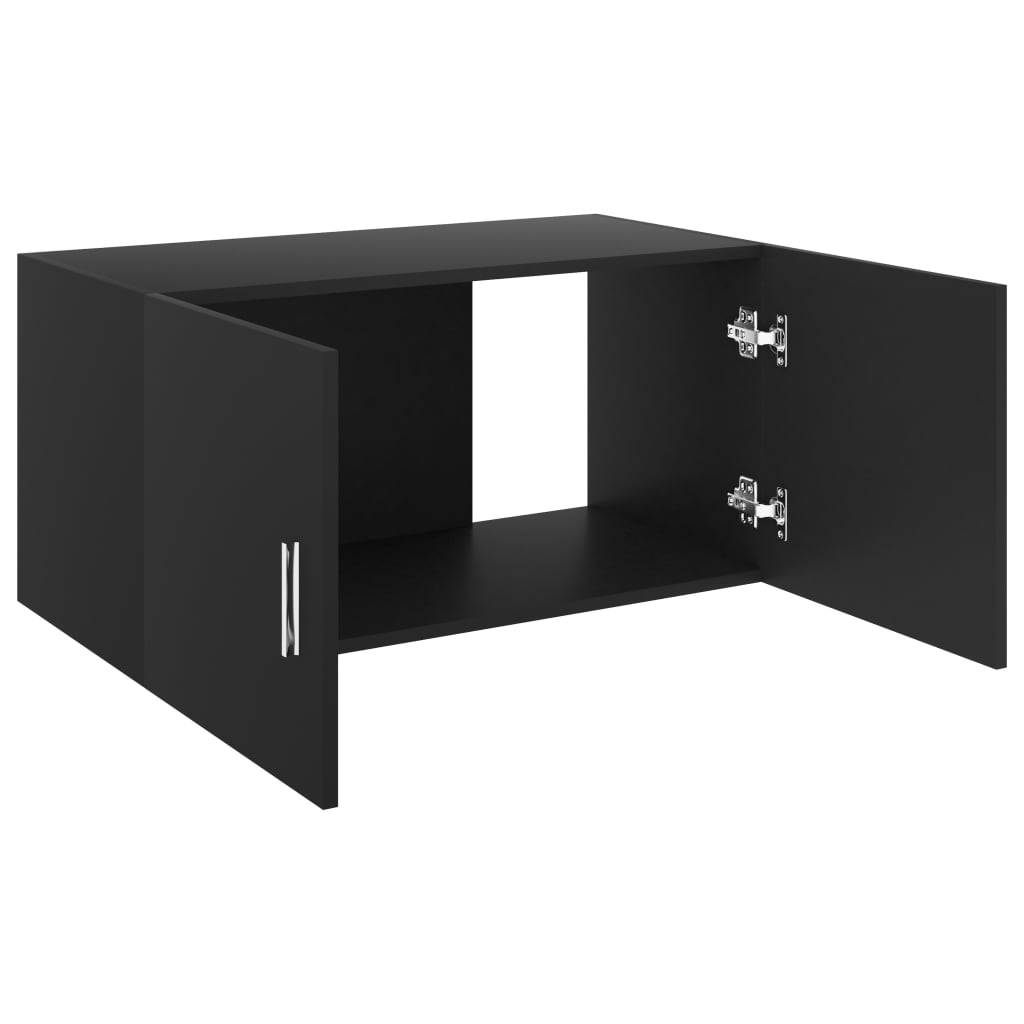 vidaXL Dulap montat pe perete, negru, 80x39x40 cm, lemn prelucrat