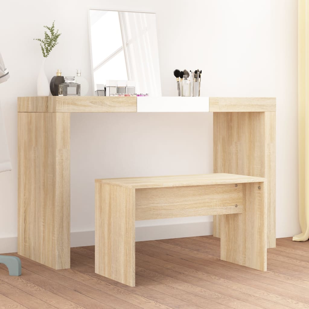 vidaXL Taburet de toaletă, stejar sonoma, 70x35x45 cm, lemn prelucrat vidaXL Taburet de toaletă, stejar sonoma, 70x35x45 cm, lemn prelucrat