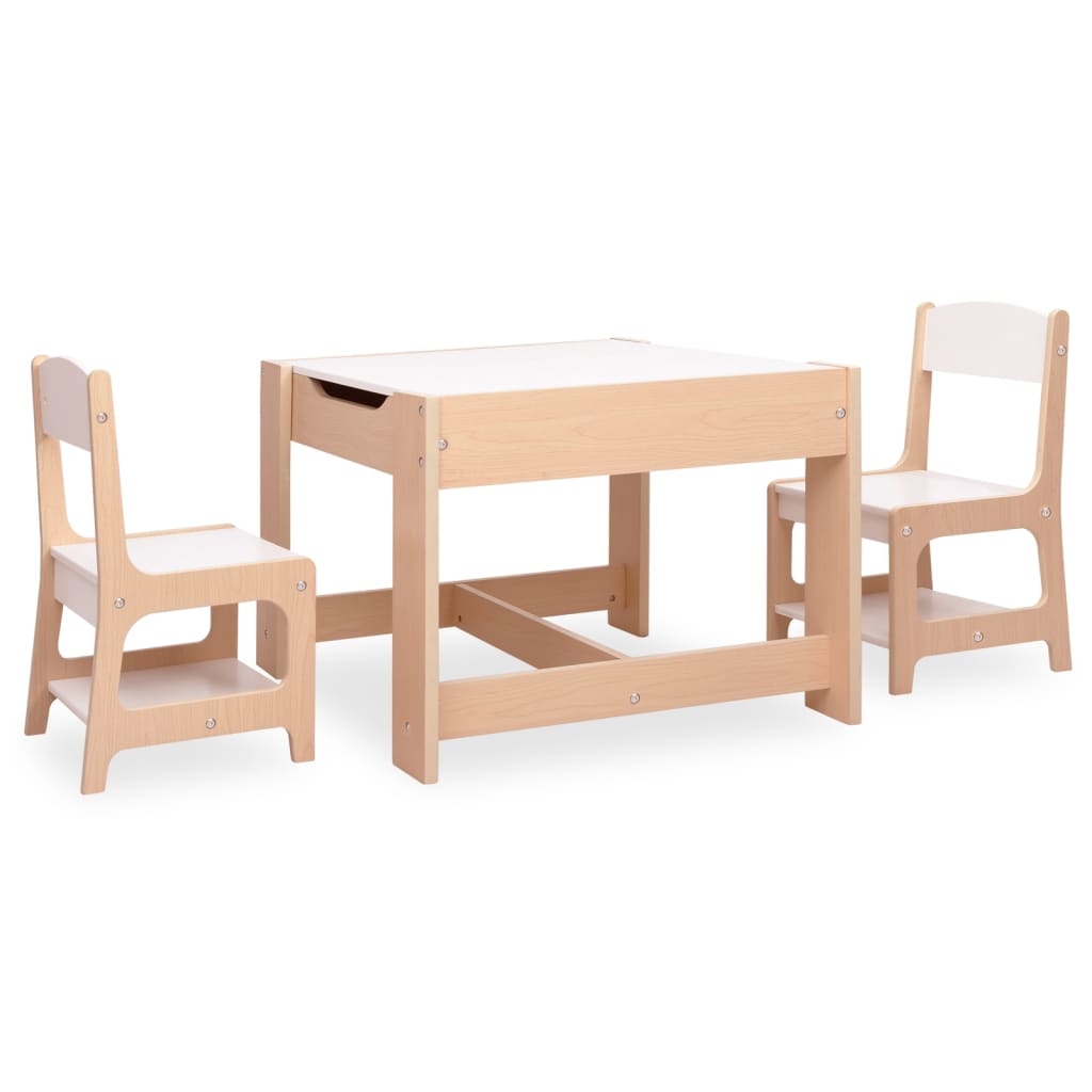 vidaXL Masă pentru copii cu 2 scaune, MDF vidaXL Masă pentru copii cu 2 scaune, MDF