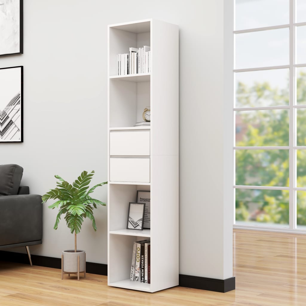 vidaXL Bibliotecă, alb, 36x30x171 cm, lemn prelucrat vidaXL Bibliotecă, alb, 36x30x171 cm, lemn prelucrat